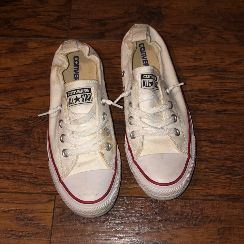 Low Top White Converse Women’s Size 8